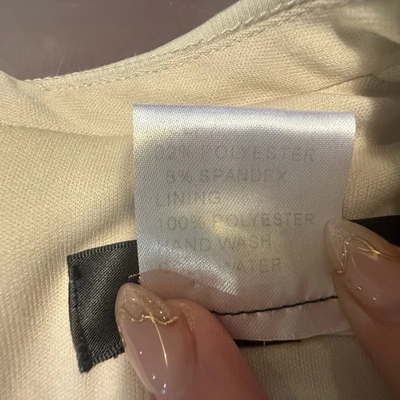 Tadashi Shoji Cap Sleeve Gold/Cream Shutter Pleat Ombre Midi Dress Medium $295 - Picture 8 of 12